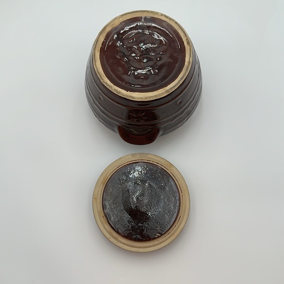 Vintage Mar-Crest Oven Proof Stoneware Bean Pot With Lid-USA - Picture 6 of 16